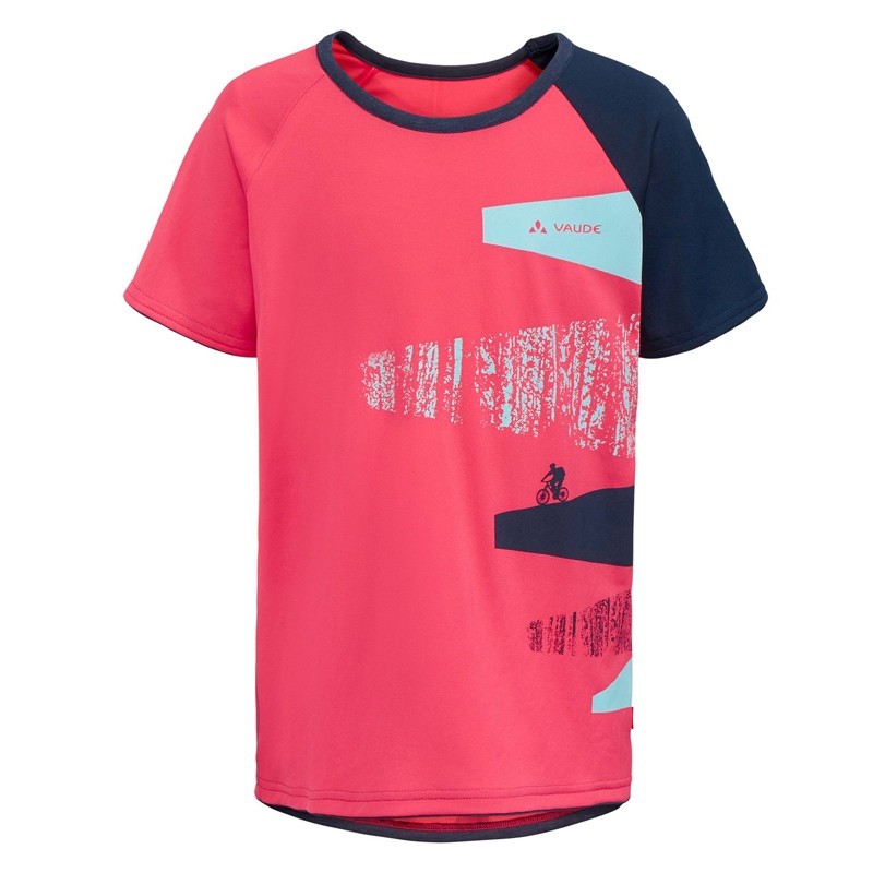 T-shirt VTT Enfant - Kids Moab T-Shirt - Bright Pink - VAUDE