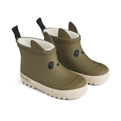 Bottes de pluie enfant kaki T35 TEX : la paire de bottes à Prix Carrefour