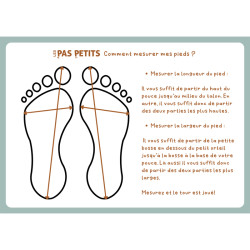 Guide de taille chaussons mesure