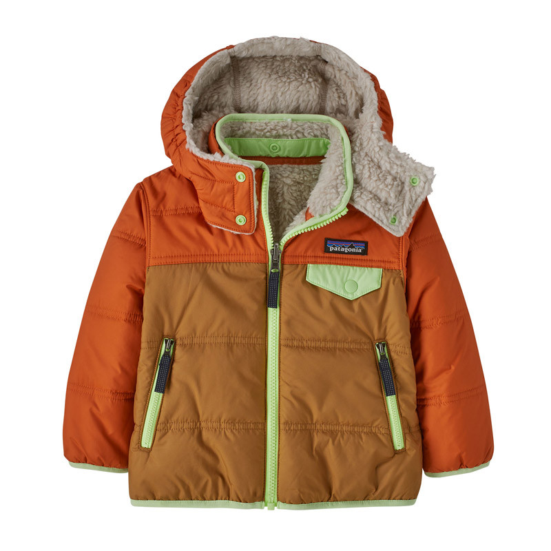 Baby reversible tribbles hoody - Patagonia - Nest Brown