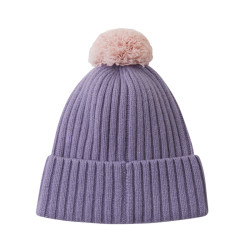 Bonnet enfant en laine merinos Topsu - Reima - Lilac Amethyst