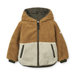 Veste réversible Jackson - Liewood - Army brown mix polaire