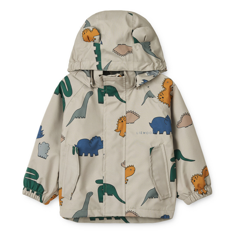 Veste imperméable enfant Manu Liewood Dinosaures / Mist