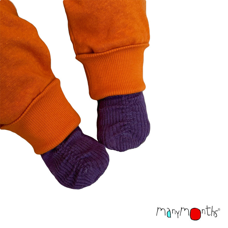 Chaussons de portage en laine Manymonths - 0-12/18 mois - Acai Berry