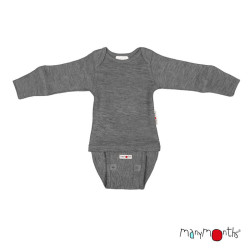 Body en laine - Manches longues - évolutif de Manymonths - Elephant Grey