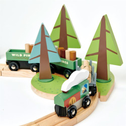 Circuit de train en bois - Pins sauvages - Tender Leaf