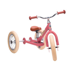 Tricycle Trybike : évolutif en draisienne - Rose mat