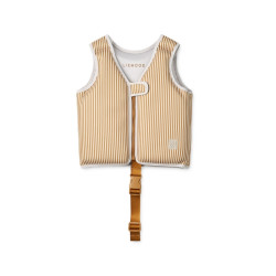 Gilet de natation Dove - Liewood - Stripe : Sandy / golden caramel