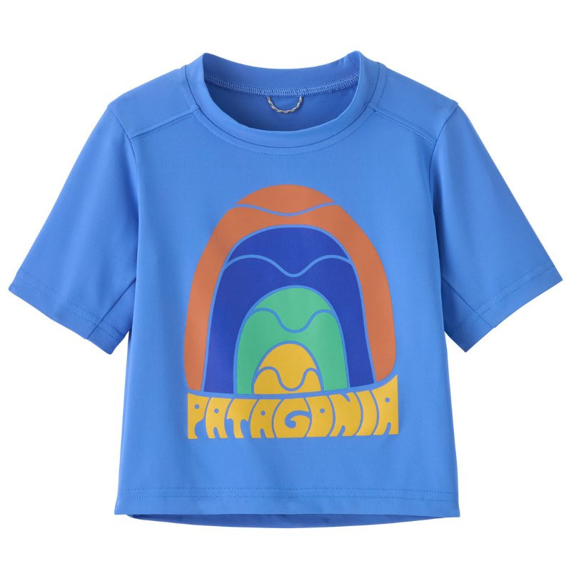 Baby Capilene Sikweight T-shirt - Patagonia - Rainbow Wave / Abundant Blue